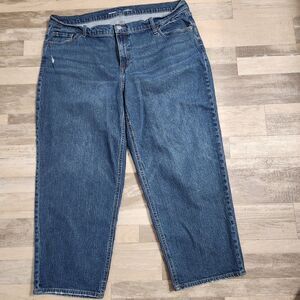 Old Navy Jeans Womens 20 Mid Rise Boyfriend Loose Medium Wash